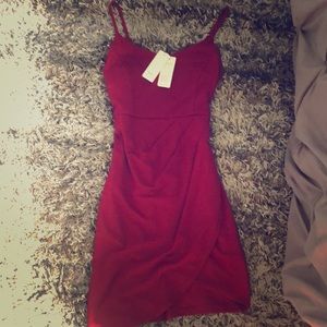 New maroon mini dress